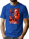 Dr Satan Print T-Shirt for Men & Women, T-Shirts Graphic Tee - Blue