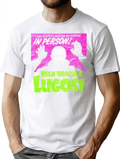Dracula Lugosi Master Of Horror Movie Vampire T-Shirt for Men & Women, T-Shirts Graphic Tee - Black
