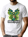 Dragon Fighter Bootleg Graphic T-Shirt - White