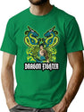 Dragon Fighter Bootleg Graphic T-Shirt - Green
