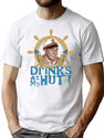 Drinks At My Hut Dks T-Shirt for Men & Women, T-Shirts Graphic Tee - White