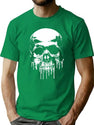 Dripping Skull T-Shirt for Men & Women, T-Shirts Graphic Tee - Green
