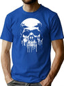 Dripping Skull T-Shirt for Men & Women, T-Shirts Graphic Tee - Blue
