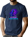 Dynamic K-Pop Demon Hunters Dance Silhouette T-Shirt for Men & Women, T-Shirts Graphic Tee - Navy