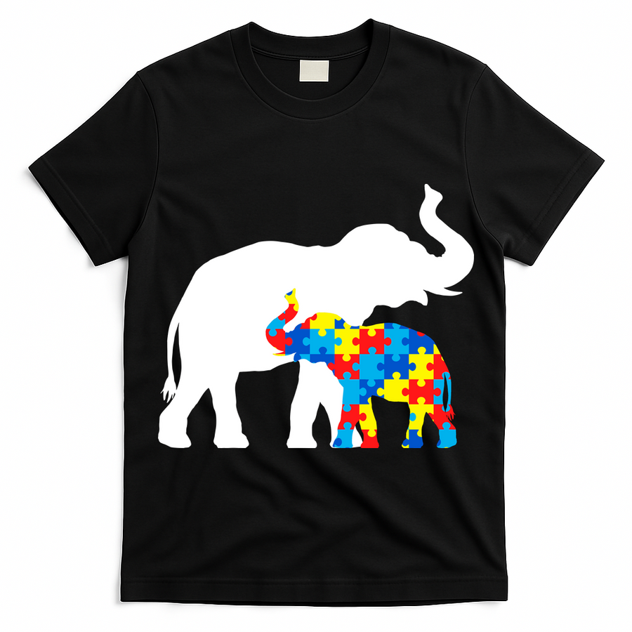 Elephant Puzzle Autism Parents T-Shirt