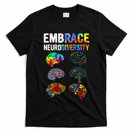 Embrace Rainbow puzzle Autism Infinity Awareness T-Shirt