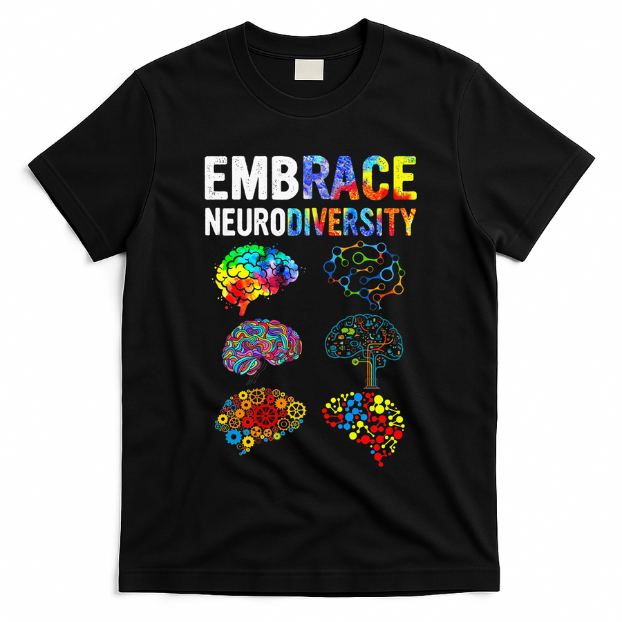 Embrace Rainbow puzzle Autism Infinity Awareness T-Shirt