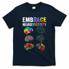 Embrace Rainbow puzzle Autism Infinity Awareness T-Shirt