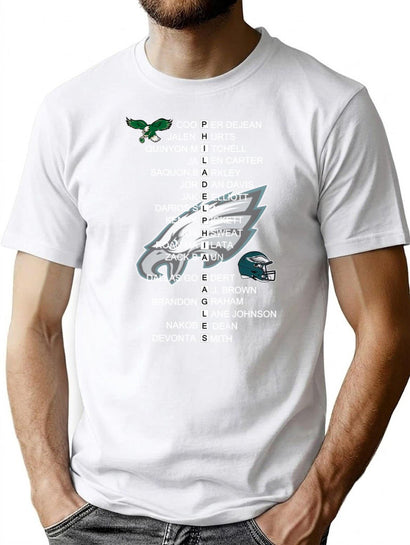 Eagles Super Bowl LIX 2025 Champions 3D Shirt 1 Premium Heavyweight Cotton T-Shirt - Black