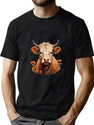 Easily Distracted By Cows Retro Design (1) T-Shirt for Men & Women, T-Shirts Graphic Tee - Green