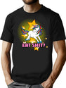 Eat St Unicorn Bootleg Graphic T-Shirt - Black