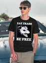 Eat Trash Be Free T-Shirt for Men & Women, T-Shirts Graphic Tee - Navy