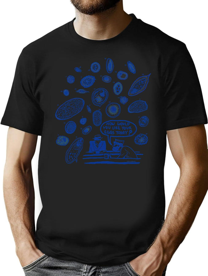 Eggs Microbiology Food Science 1985 Vintage Shirt T-Shirt for Men & Women, T-Shirts Graphic Tee - Black