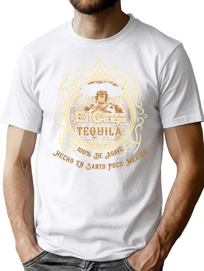 El Guapo Tequila Label T-Shirt for Men & Women, T-Shirts Graphic Tee - Black