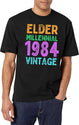 Elder Millennial 1984 Vintage (Different Years Available) T-Shirt for Men & Women, T-Shirts Graphic Tee - White