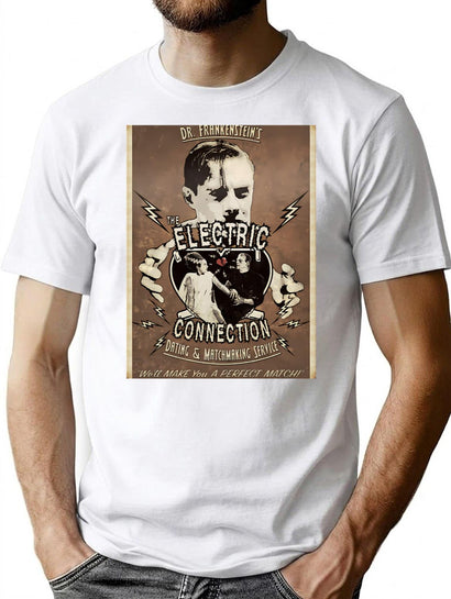 Electric Connection T-Shirt for Men & Women, T-Shirts Graphic Tee - Black