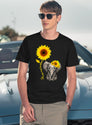 Elephant Sunflower You Are My Sunshine T-Shirt for Men & Women, T-Shirts Graphic Tee - Navy