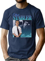 Elliot Stabler 90S Inspired Vintage Homage Premium Heavyweight Cotton T-Shirt - Navy
