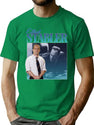 Elliot Stabler 90S Inspired Vintage Homage Premium Heavyweight Cotton T-Shirt - Green