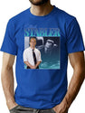 Elliot Stabler 90S Inspired Vintage Homage Premium Heavyweight Cotton T-Shirt - Blue