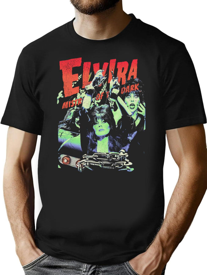 Elvira Mistress Of The Dark 80S Horror T-Shirt for Men & Women, T-Shirts Graphic Tee - Black