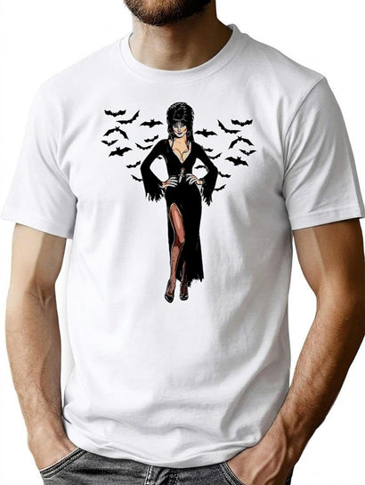 Elvira T-Shirt for Men & Women, T-Shirts Graphic Tee - Black