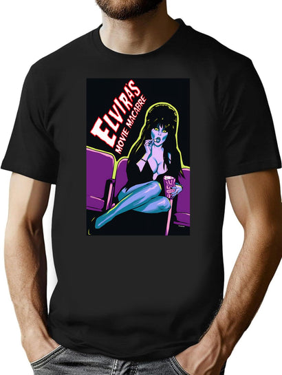 Elvira'S Movie Macabre Movie Art T-Shirt for Men & Women, T-Shirts Graphic Tee - Black