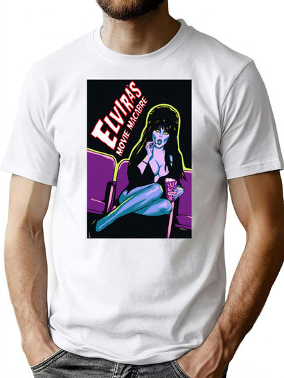 Elvira'S Movie Macabre Movie Art T-Shirt for Men & Women, T-Shirts Graphic Tee - Black