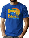 Embrace The Existential Dread Worn T-Shirt for Men & Women, T-Shirts Graphic Tee - Blue