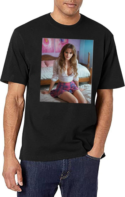 Emma Watson (2) Black T-Shirt - Black