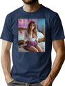 Emma Watson (2) T-Shirt for Men & Women, T-Shirts Graphic Tee - Navy
