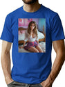 Emma Watson (2) T-Shirt for Men & Women, T-Shirts Graphic Tee - Blue