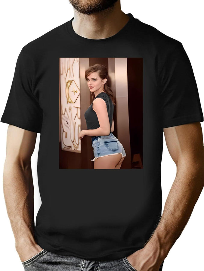 Emma Watson (3) Black T-Shirt - Black