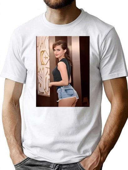 Emma Watson (3) Premium Heavyweight Cotton T-Shirt - Black