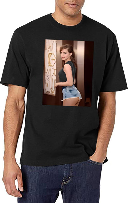 Emma Watson (3) Black T-Shirt - Black