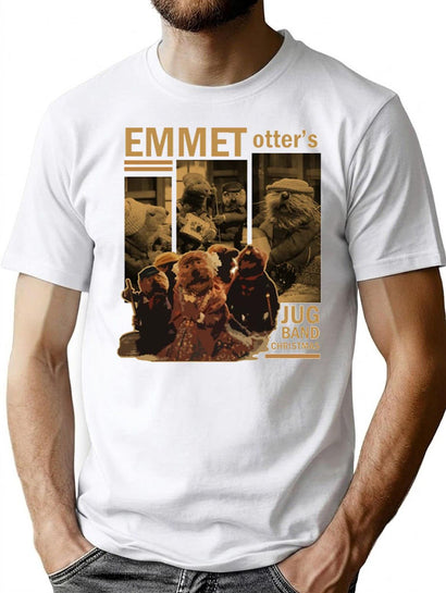 Emmet Otter Newshirtemmet Otters Retro Jug Band Premium Heavyweight Cotton T-Shirt - Black