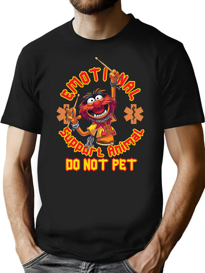 Emotional Support Animal T-Shirt for Men & Women, T-Shirts Graphic Tee - Black