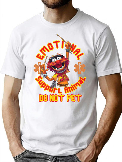 Emotional Support Animal T-Shirt for Men & Women, T-Shirts Graphic Tee - Black