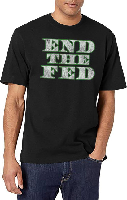 End The Fed Vintage T-Shirt for Men & Women, T-Shirts Graphic Tee - Black