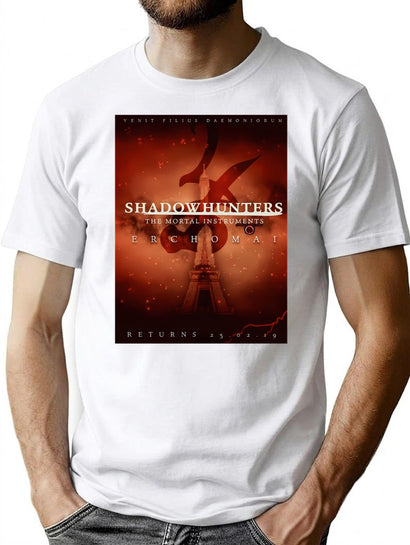 Erchomai Shadowhunters 3B Poster T-Shirt for Men & Women, T-Shirts Graphic Tee - Black