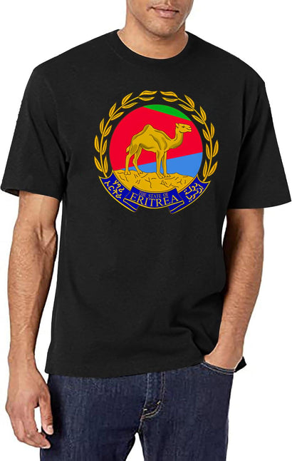 Eritrea Design T-Shirt for Men & Women, T-Shirts Graphic Tee - Black