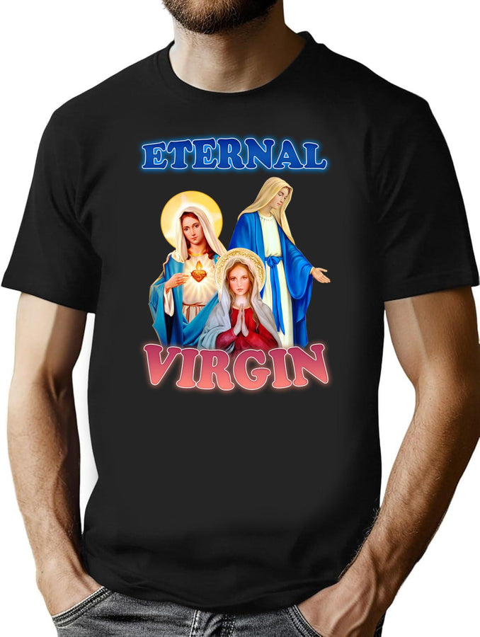 Eternal Virgin Bootleg Graphic T-Shirt - Black