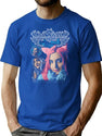 Eva Elfie Face Cute Vintage 80S Bootleg Design Bootleg Graphic T-Shirt - Blue