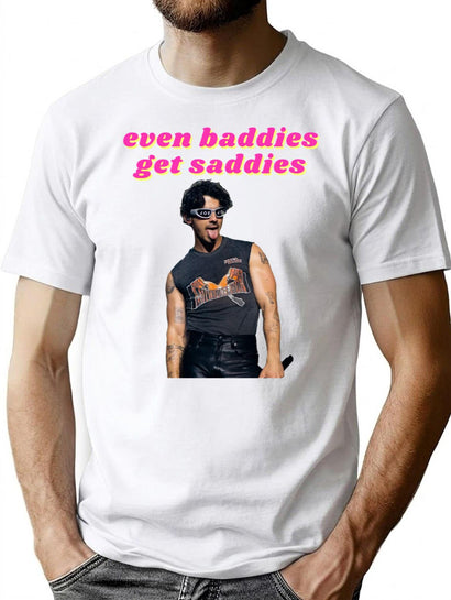 Even Baddies Get Saddies - Joe Jonas Premium Heavyweight Cotton T-Shirt - Black