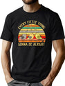 Every Little Thing is Gonna Be Alright 3 Lil Birds Black T-Shirt - Green