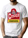 Evil Doll Burgers T-Shirt for Men & Women, T-Shirts Graphic Tee - White