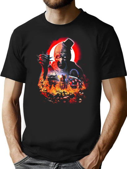 Evil Terrifying Clown T-Shirt for Men & Women, T-Shirts Graphic Tee - Black