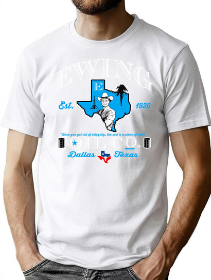 Ewing Oil Co. Dks T-Shirt for Men & Women, T-Shirts Graphic Tee - Black