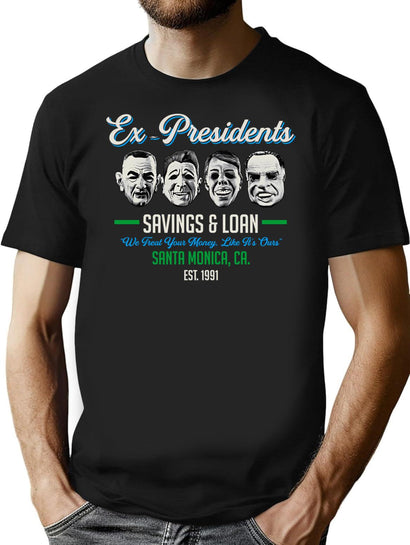Ex Presidents Savings And Loans Dks T-Shirt for Men & Women, T-Shirts Graphic Tee - Black