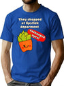 Exchanged Eyes Bad Translation Bootleg Graphic T-Shirt - Blue